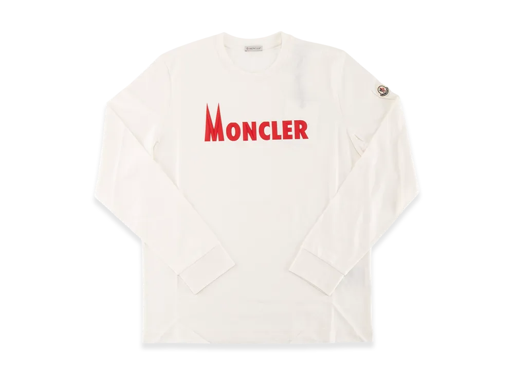 Moncler Men's Cotton Jersey Logo Print T-Shirt "White"