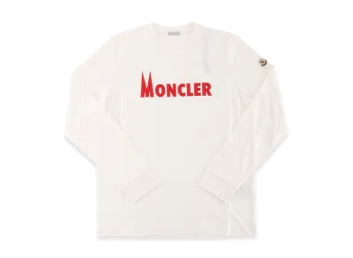 Moncler Men's Cotton Jersey Logo Print T-Shirt "White"