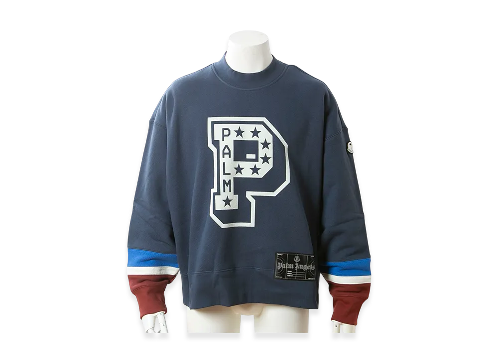 Moncler x Palm Angels Men's Logo Sweatshirt "Navy"