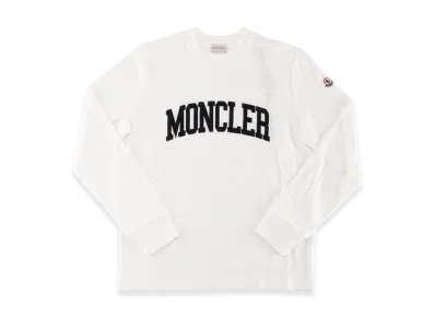 Moncler Men's Terry Cloth Cotton Embroidered Logo sweat shirt "White"
