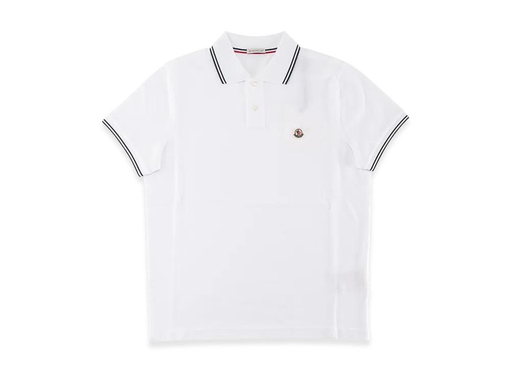 Moncler Men's Patch Polo Shirt "White"