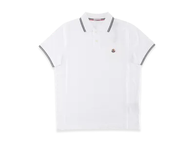 Moncler Men's Patch Polo Shirt "White"