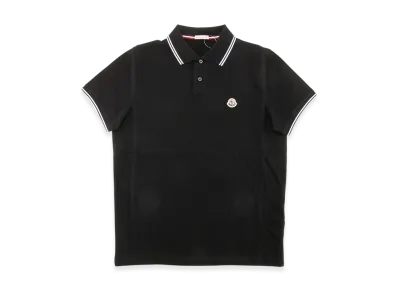 Moncler Men's Patch Polo Shirt "Black"