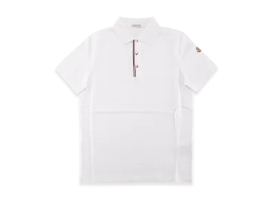 Moncler Men's Patch Polo Shirt "White"