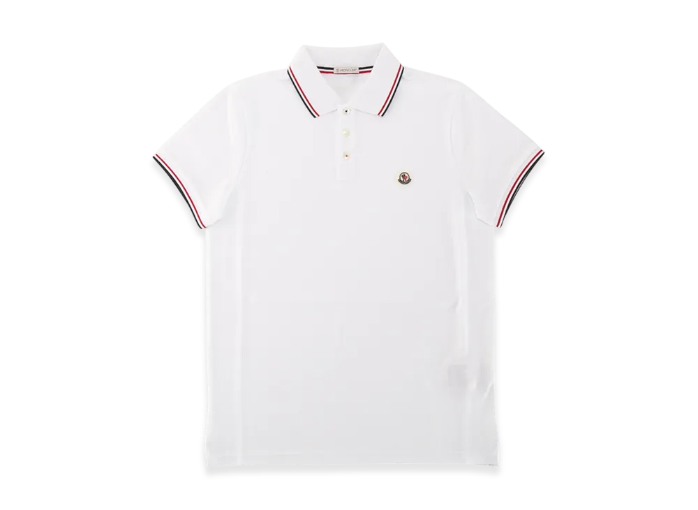 Moncler Men's Patch Polo Shirt "White"
