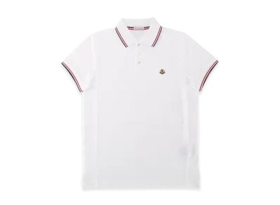 Moncler Men's Patch Polo Shirt "White"
