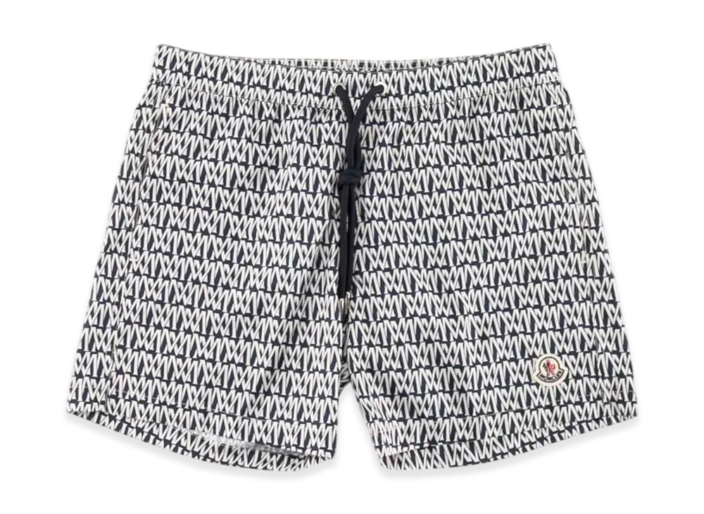 Moncler Men's All-Logo Swim Short Pants "Navy"