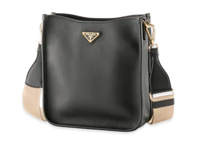 PRADA Soft Grain Mini Shoulder Bag "Black"