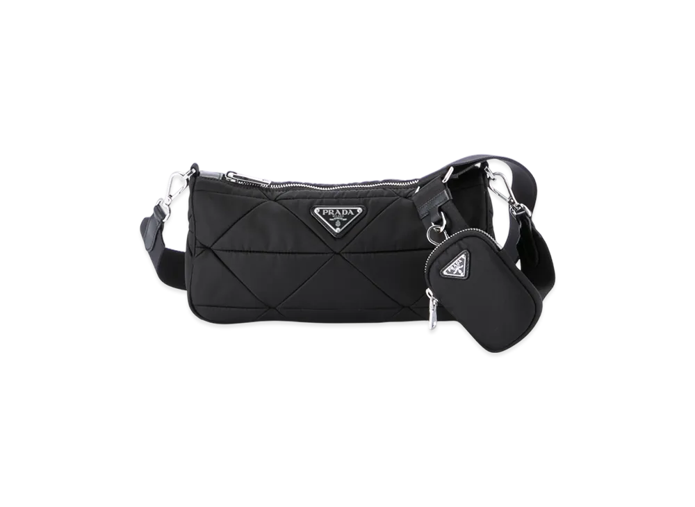 PRADA Tessuto Quilting Shoulder Bag "Black"