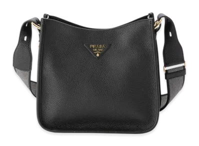 PRADA Vittelo Daino Soft Shoulder "Black"