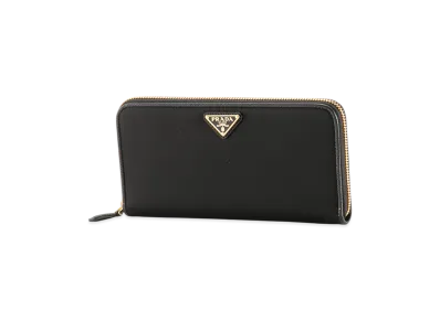PRADA Tessuto Round Wallet "Black"