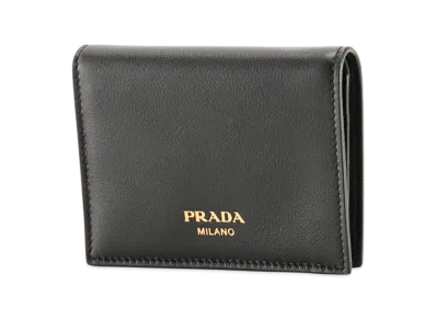 PRADA Soft Grain With Coin Purse "Black"