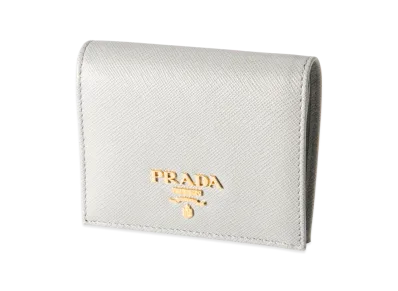 PRADA Saffiano Coin Wallet "Gray"