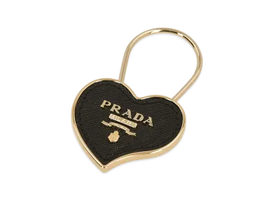 PRADA Saffiano Heart Keeping "Black"