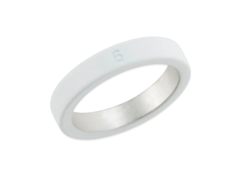 MM6 Maison Margiela Minimal Logo Ring "White"