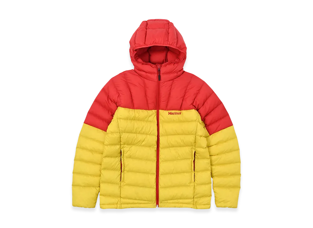 Marmot Lance Down Hoodie "Red/Yellow"