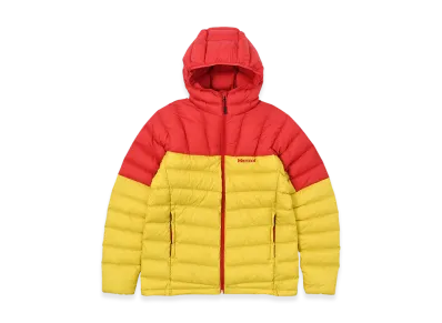 Marmot Lance Down Hoodie "Red/Yellow"