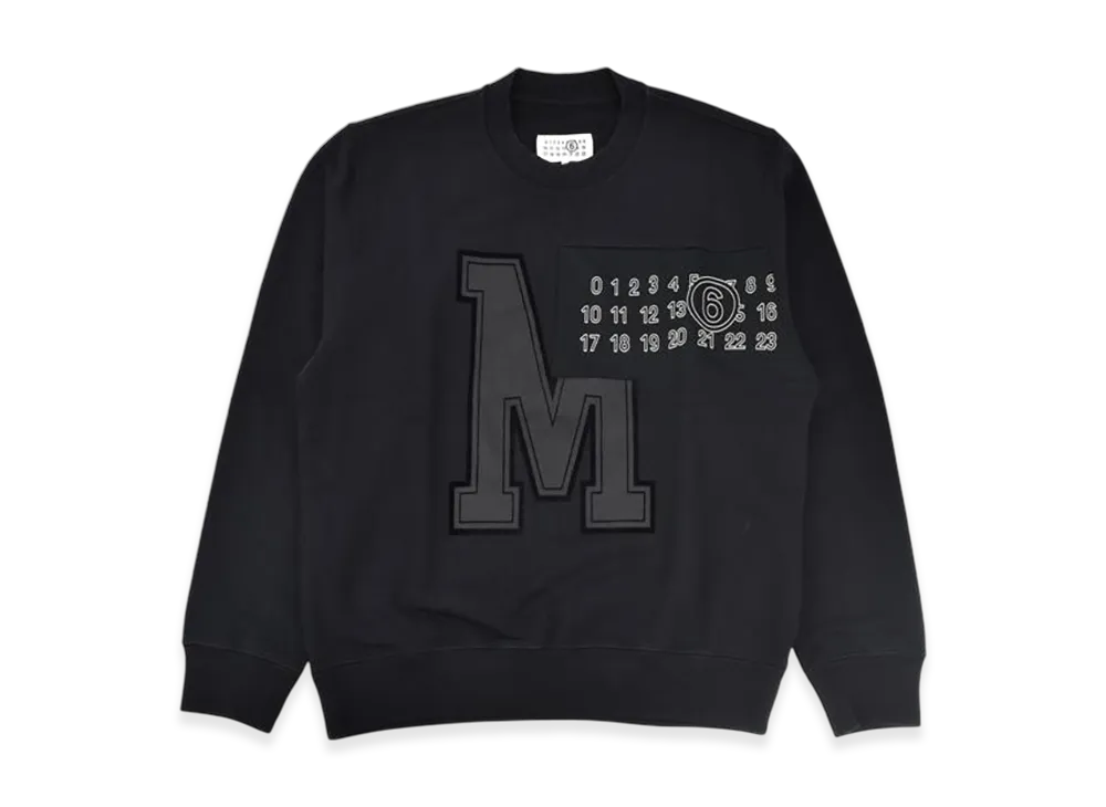 MM6 Maison Margiela Numbering Logo Sweatshirt "Black"