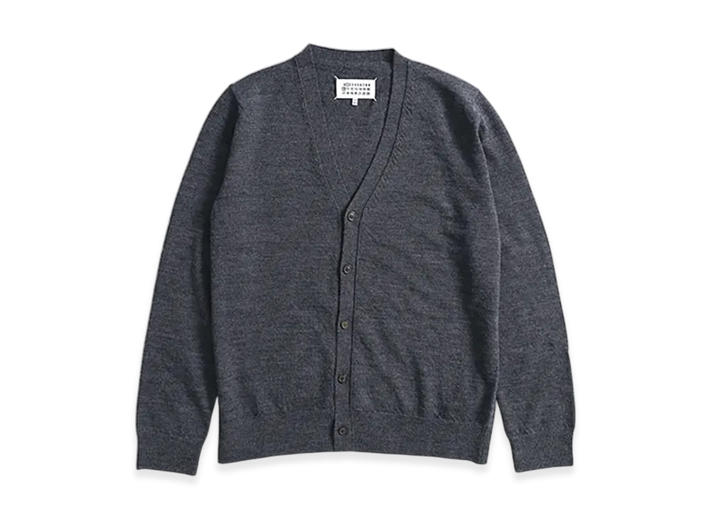 Maison Margiela Elbow Patch Wool Cardigan "Grey"