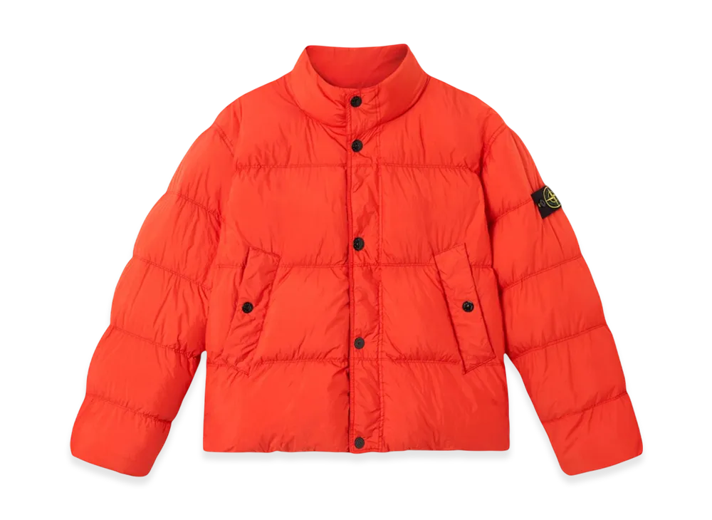 Stone Island Crinkle Reps Ny Recycled Nylon Bomber "Orange"