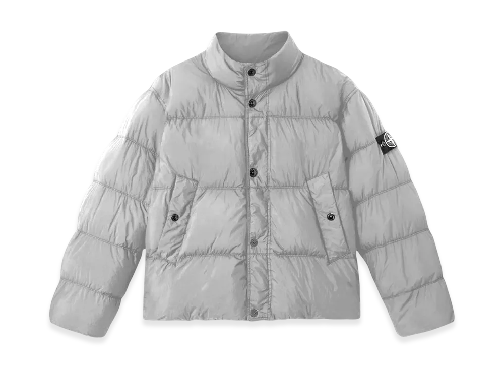 Stone Island Crinkle Reps Ny Recycled Nylon Bomber "Gray"