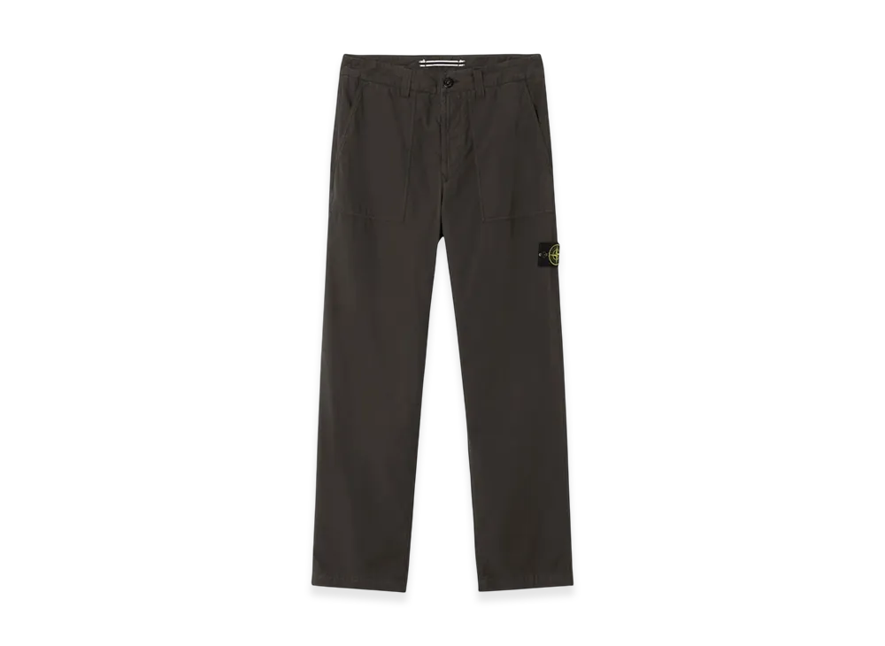 Stone Island Canvas Weave Cotton Pants "Khaki"