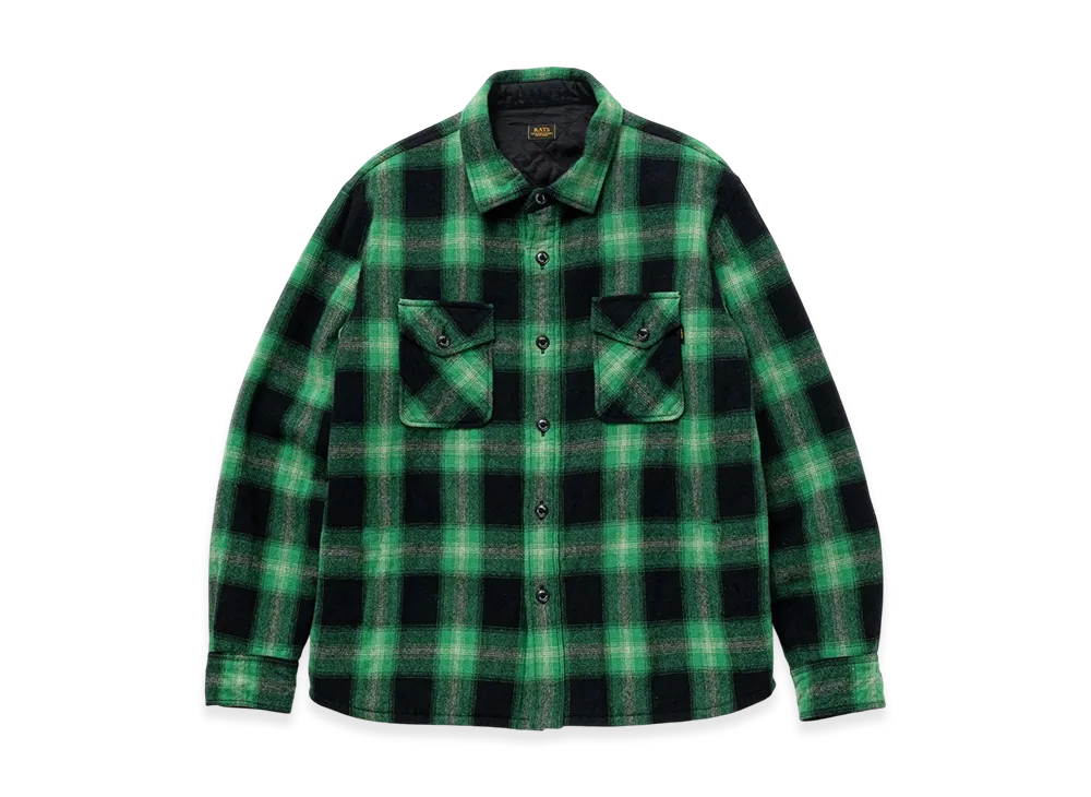 RATS Wool Check Shirt Jacket "Green"