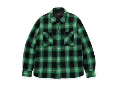 RATS Wool Check Shirt Jacket "Green"