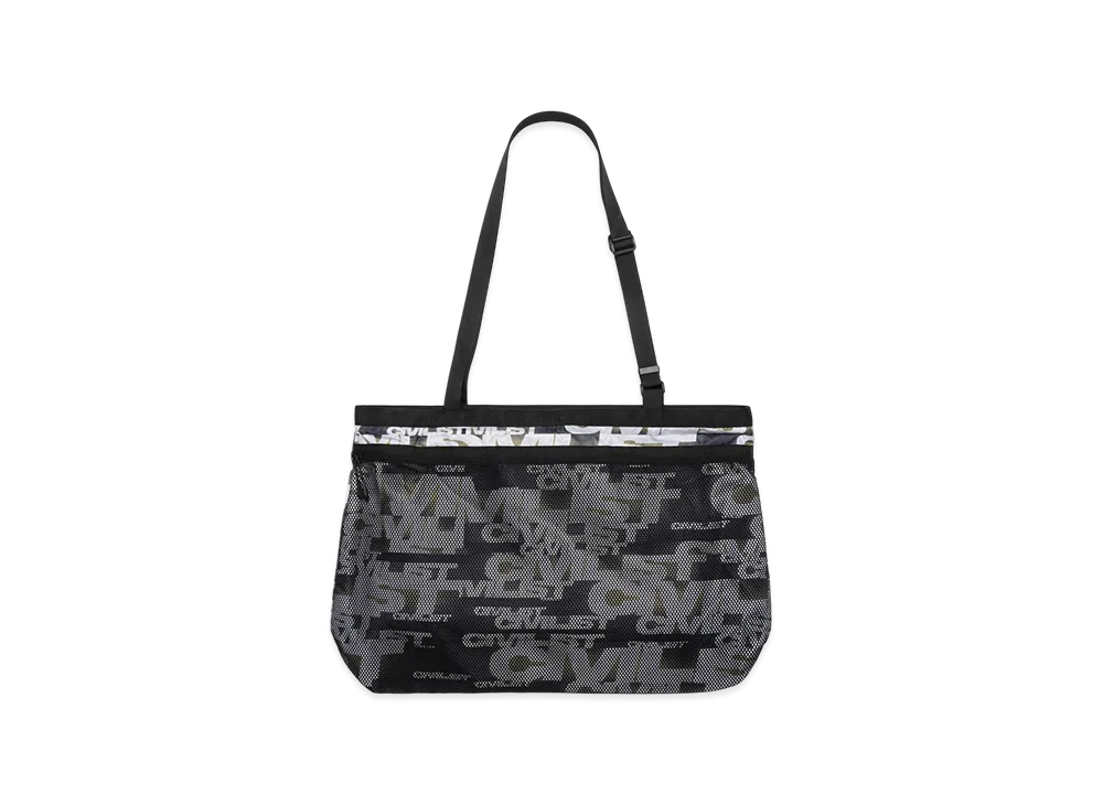 Civilist Printed Mesh Tote "Charcoal"