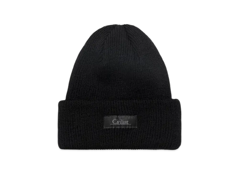 Civilist Schurwolle Beanie "Black"