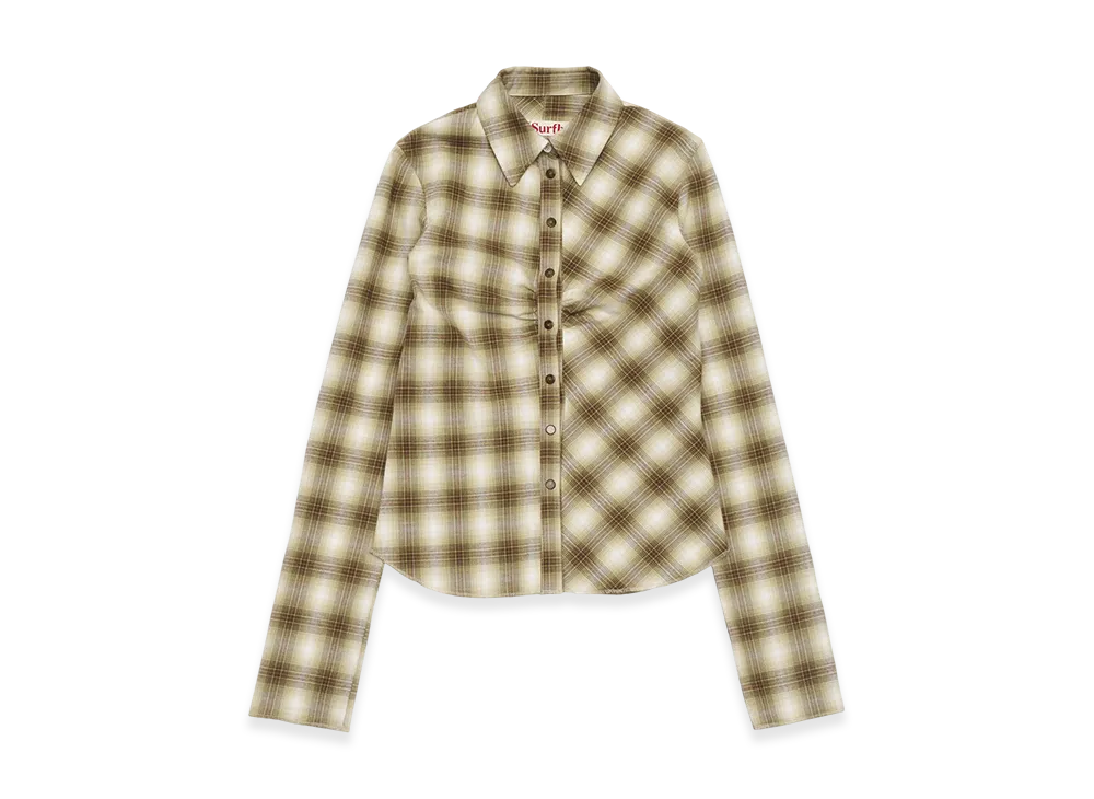 Stockholm Surfbord Club Flannel Blouse "Beige"