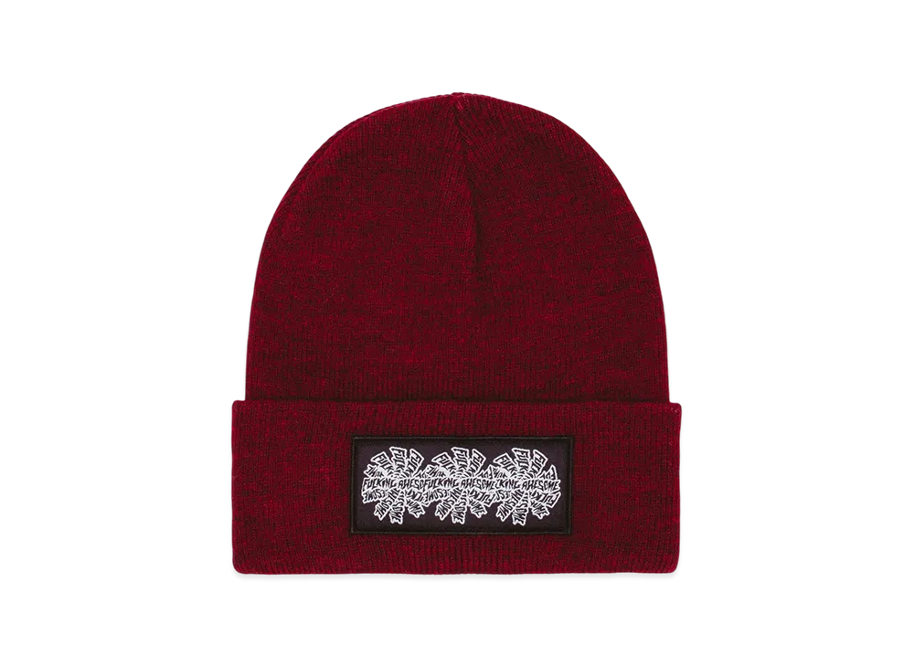 Fucking Awesome Three Spiral Edge Stitch Beanie "Burgundy Heather"