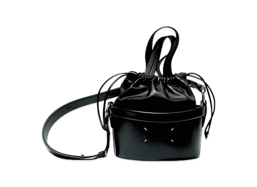 メゾンマルジェラ ファイア バケット スモール トート バッグ "ブラック"