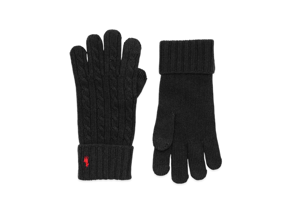 Polo Ralph Lauren Knit Gloves "Black"