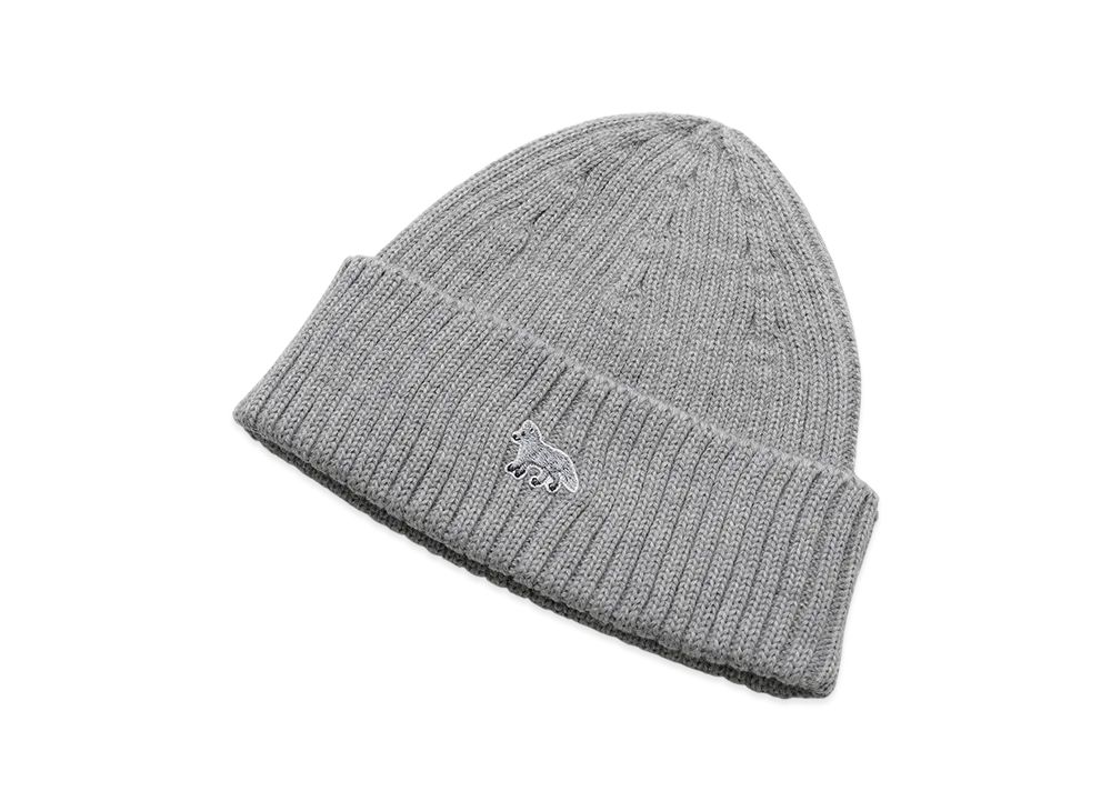 Maison Kitsune Baby Fox Beanie "Medium Grey Melange"