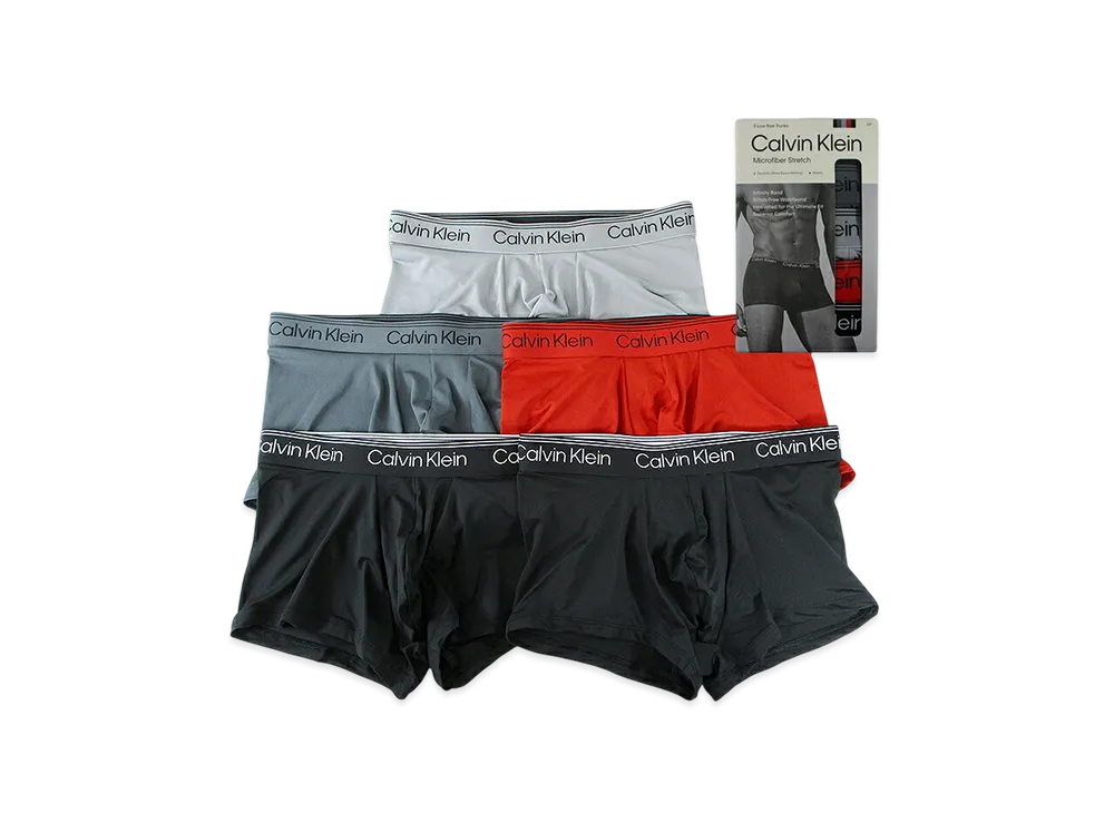 Calvin Klein 5Pack Low Rise Trunks "Black/Sleet/Turbulence/Adrenalin"