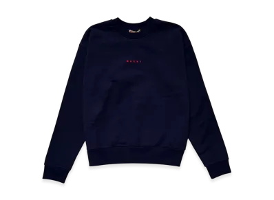 MARNI Mini Logo Organic Cotton Sweatshirt "Navy"