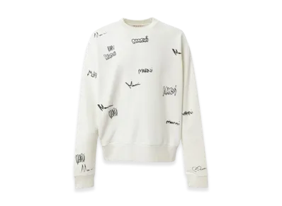 MARNI Crewneck Sweat Shirt "White"