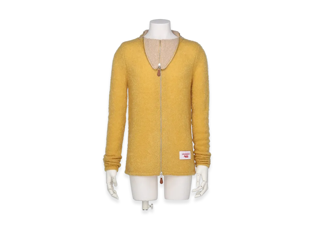 Charles Jeffrey Loverboy Mohair Banana Zip Jumper "Yellow"