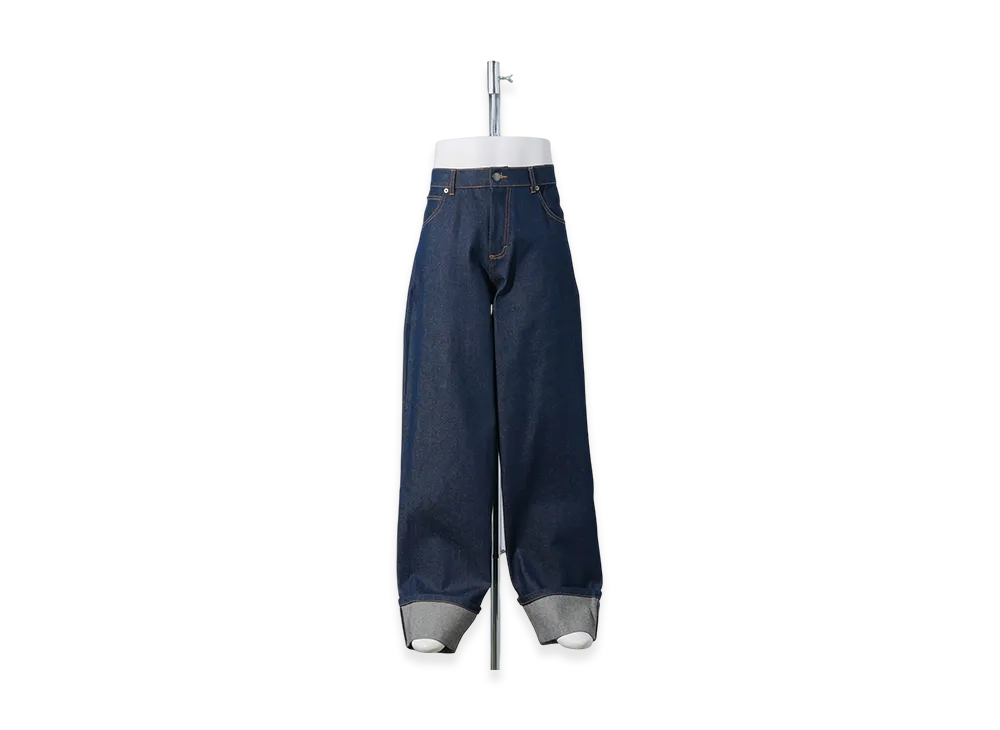 Charles Jeffrey Loverboy Loose Fit Jean With Knitted Pocket "Blue"