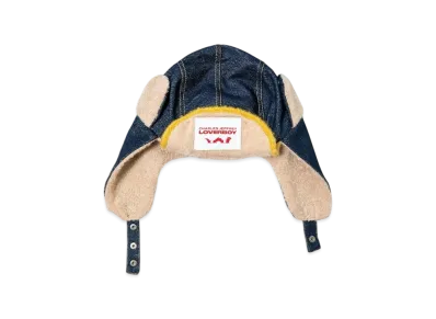Charles Jeffrey Loverboy Trapper Hat With Knit Patch "Blue"