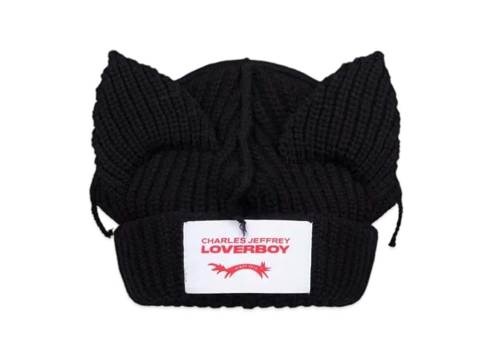 Charles Jeffrey Loverboy Chunky Ears Beanie "Black"