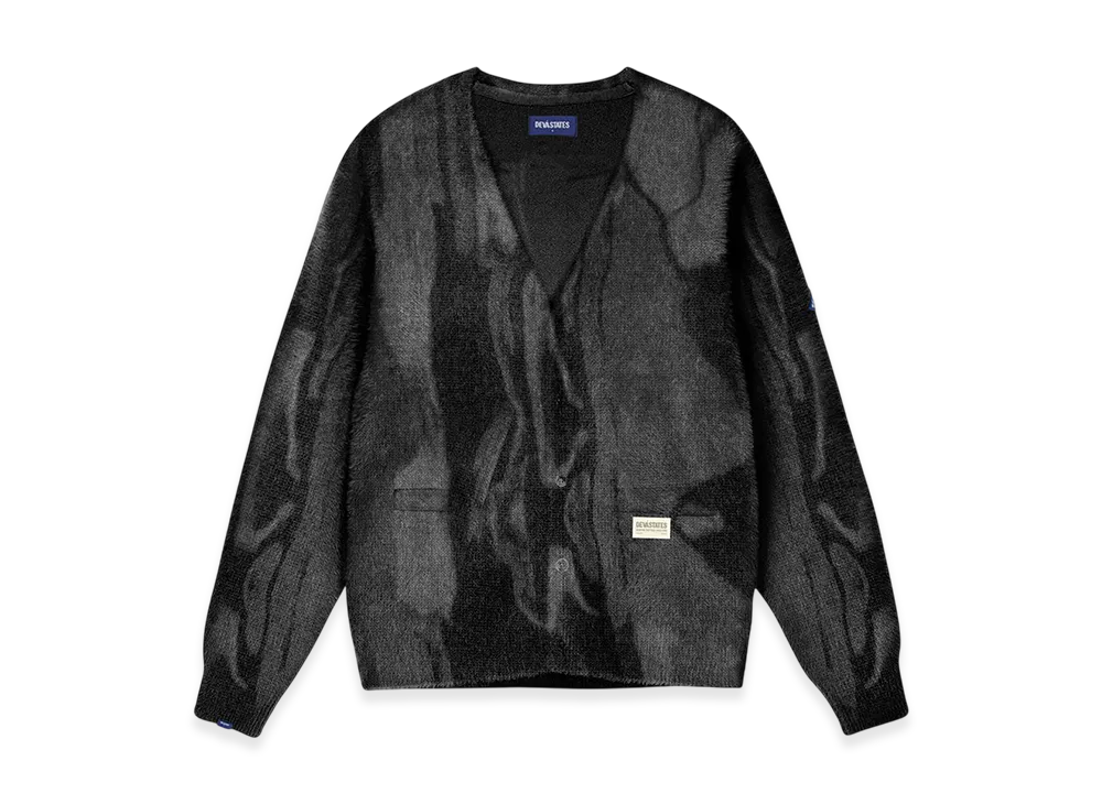 Deva States Mohair Cardigan "Black"