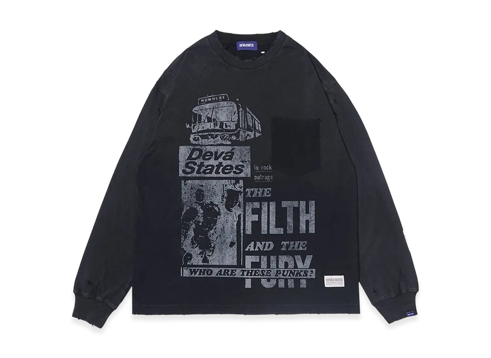 Deva States Long Sleeve T-Shirt "Washed Black"