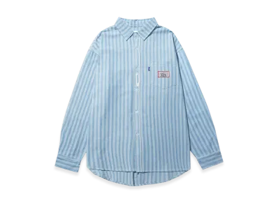 Deva States Striped Denim Workshirt "Blue"