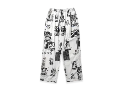 Deva States Printed Easy Pants "White/Black"