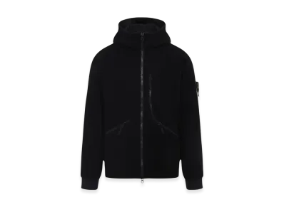 Stone Island Wool Nylon Hooded Jacket "Navy"
