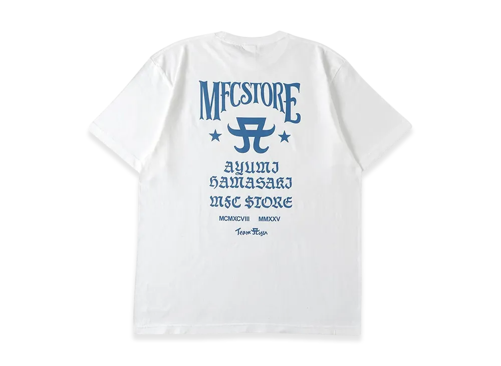 ayumi hamasaki x MFC STORE Ms Logo Tee "White/Blue"