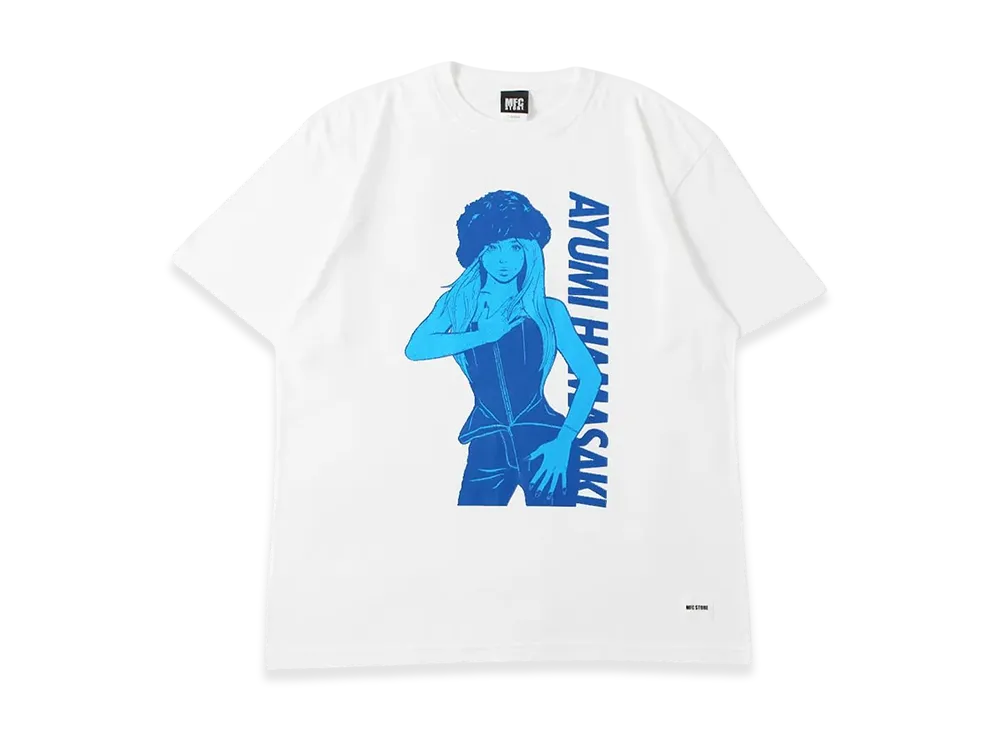 ayumi hamasaki x MFC STORE Collaborate T-Shirt "White/Blue"