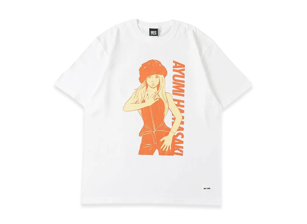 ayumi hamasaki x MFC STORE Collaborate T-Shirt "White/Orange"